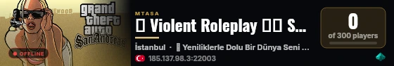 █ Violent Roleplay ❰❰ Sesli Kaliteli Oyun Keyfi! ❱❱ (Turk/Türk) live status badge