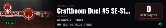 Craftboom Duel #5 SE-Stockholm - Ranked live status badge