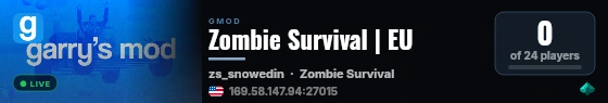 Zombie Survival | EU live status badge