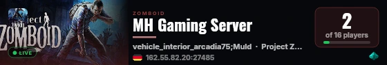 MH Gaming Server live status badge