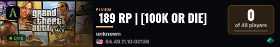  189 RP | [100K OR DIE] live status badge