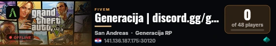 Generacija | discord.gg/generacijarp live status badge