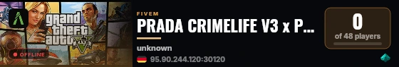 PRADA CRIMELIFE V3 x PVP live status badge