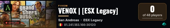 VENOX | [ESX Legacy] live status badge