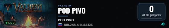 POD PIVO live status badge
