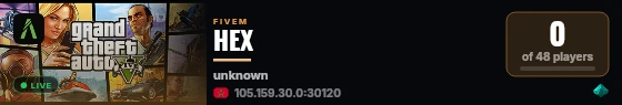 HEX live status badge