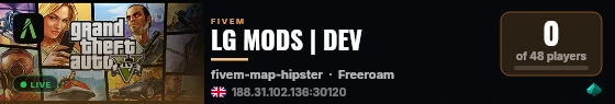 LG MODS | DEV live status badge