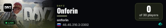 Onforin live status badge