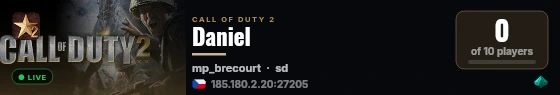 Daniel live status badge