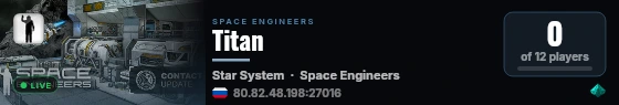 Titan live status badge