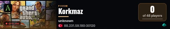 Korkmaz live status badge