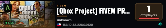 [Qbox Project] FIVEM PROYECT MOD live status badge