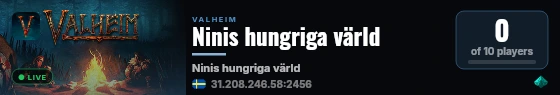 Ninis hungriga värld live status badge