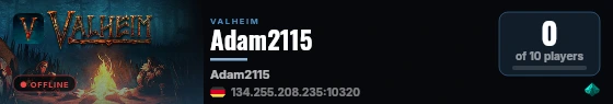 Adam2115 live status badge