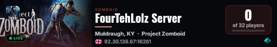 FourTehLolz Server live status badge