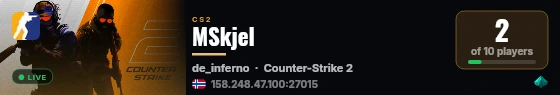 MSkjel live status badge