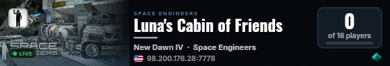 Luna's Cabin of Friends live status badge