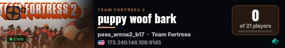 puppy woof bark live status badge