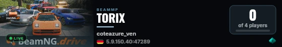 TORIX live status badge