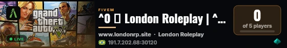 ^0 🔨 London Roleplay | ^5BASE CORE live status badge