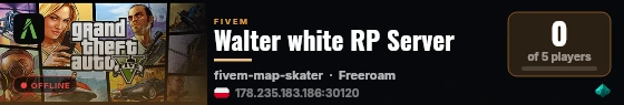 Walter white RP Server live status badge