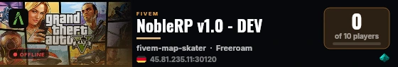 NobleRP v1.0 - DEV live status badge