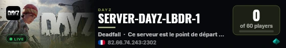 SERVER-DAYZ-LBDR-1 live status badge