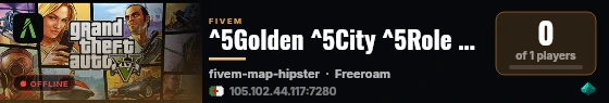 ^5Golden ^5City ^5Role ^5Play live status badge