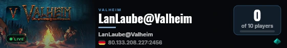LanLaube@Valheim live status badge