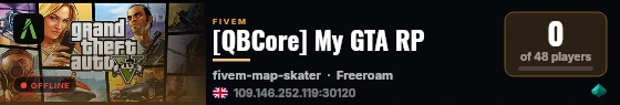 [QBCore] My GTA RP live status badge