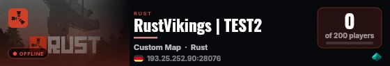 RustVikings | TEST2 live status badge