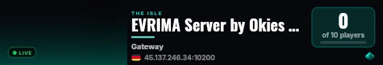 EVRIMA Server by Okies Designs live status badge
