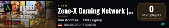 Zone-X Gaming Network | Underground Drifters live status badge