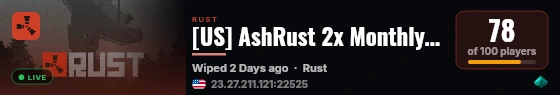 [US] AshRust 2x Monthly Max 5 | No BP Wipes #2 live status badge