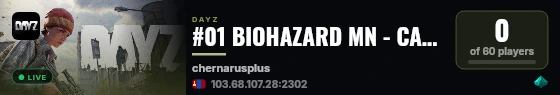 #01 BIOHAZARD MN - CASUAL |LOOT+|CARS+|3PP|PVP| live status badge