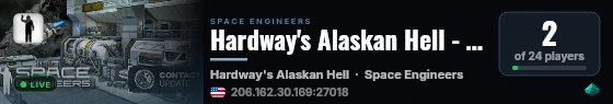 Hardway's Alaskan Hell - Space Engineers live status badge