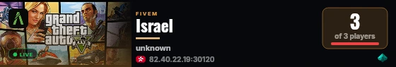 Israel live status badge