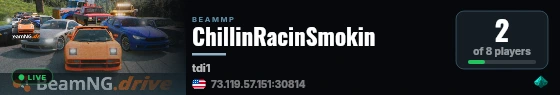 ChillinRacinSmokin live status badge