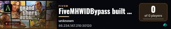 FiveMHWIDBypass built with FiveM Basic Server! live status badge