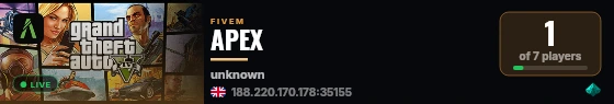 APEX live status badge