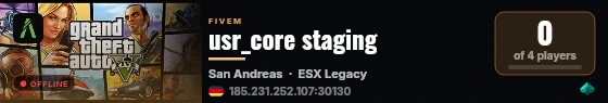 usr_core staging live status badge