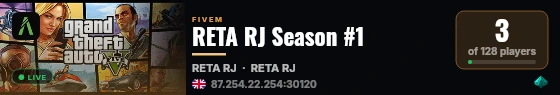 RETA RJ Season #1 live status badge