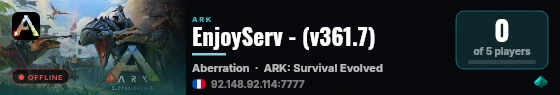 EnjoyServ - (v361.7) live status badge