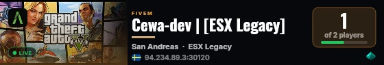 Cewa-dev | [ESX Legacy] live status badge