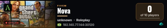 Nova live status badge