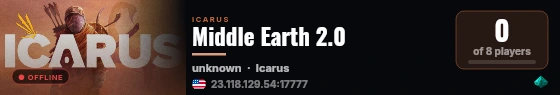 Middle Earth 2.0 live status badge