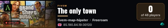 The only town live status badge