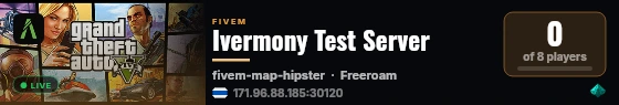 Ivermony Test Server live status badge