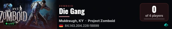 Die Gang live status badge