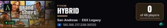 HYBRID live status badge